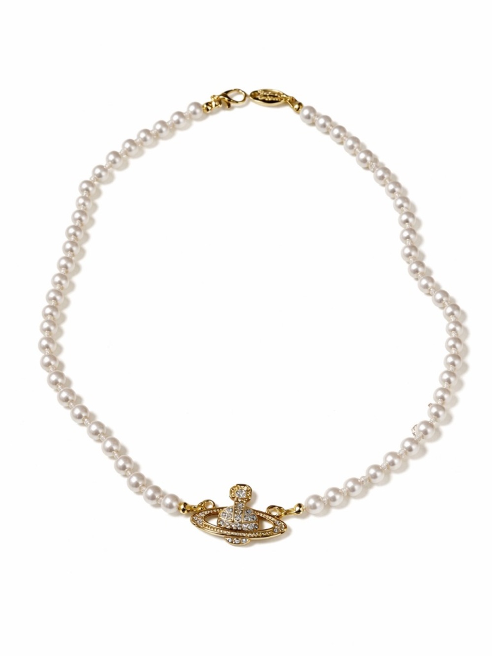 Vivienne Westwood faux pearl and gold orb choker necklace
